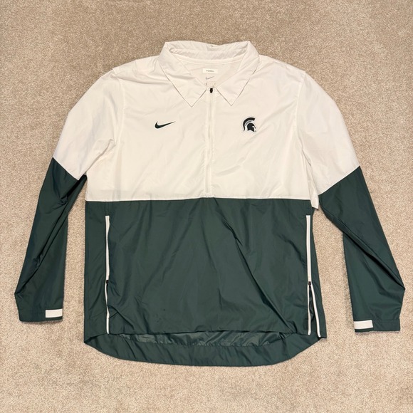 Nike Other - Nike Michigan State Spartans Windbreaker XL Quarter Zip Player Issued On Field